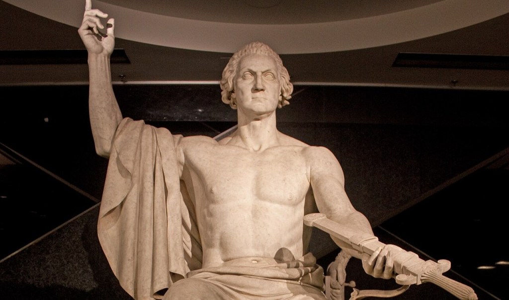 George Washington statue by Horatio Greenough in the National Museum of American History.
