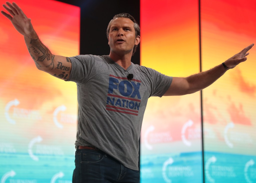 Pete Hegseth. From https://commons.wikimedia.org/wiki/File:Pete_Hegseth_(2021)_(cropped).jpg